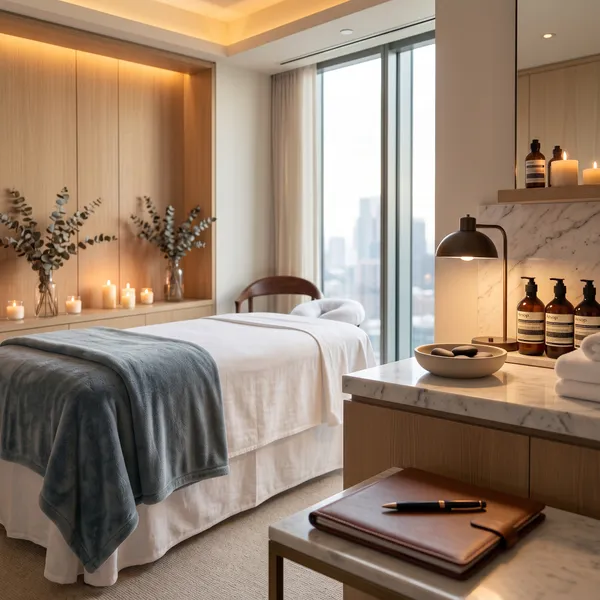 Quiet spa treatment room